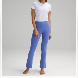 lululemon high rise blue flare leggings